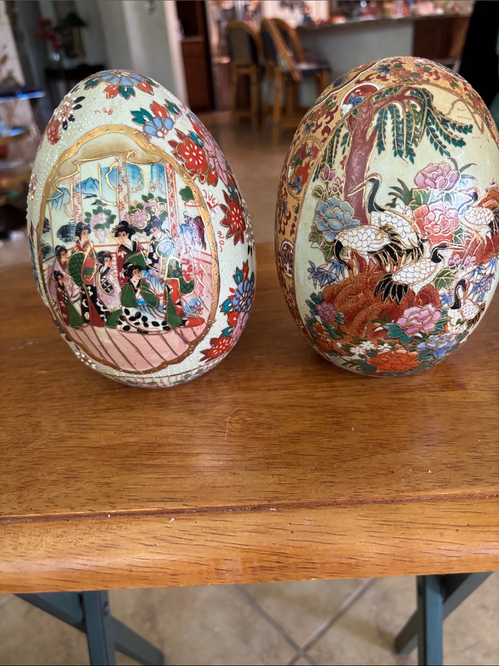 Hand-Painted Ivory & Multicolor Decorative Egg Set - Home Accents